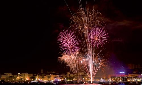 Les Iles Sanguinaires et feu d'artifice